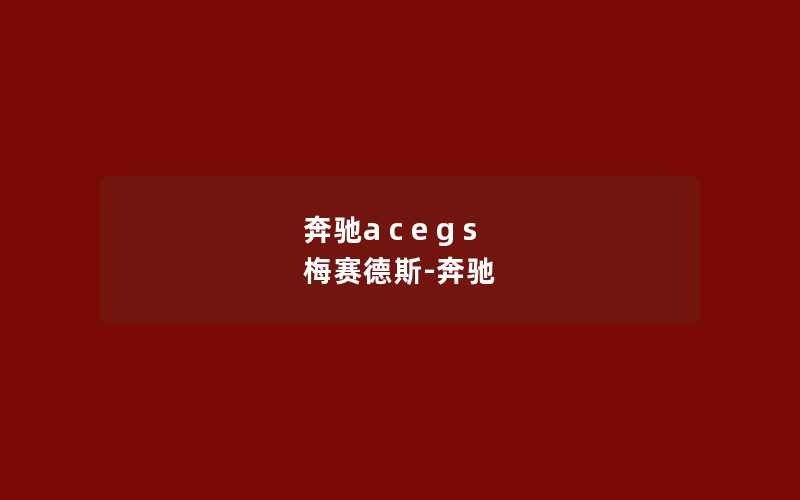 奔驰a c e g s 梅赛德斯-奔驰