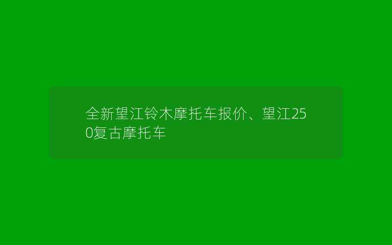 全新望江铃木摩托车报价、望江250复古摩托车