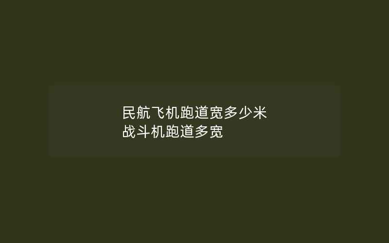 民航飞机跑道宽多少米 战斗机跑道多宽